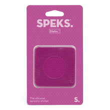 Load image into Gallery viewer, Speks Slabs Silicone Sensory Sticker: Square Static Magenta
