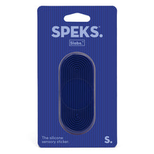 Load image into Gallery viewer, Speks Slabs Silicone Sensory Sticker: Tab Groove Blue