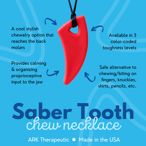 ARK Therapeutic Saber Tooth Chew Necklace: Black XT: PRE-ORDER