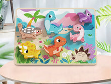 Load image into Gallery viewer, Wooden Chunky Puzzle: Dinosaur