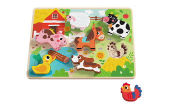 Wooden Chunky Puzzle: On the Farm