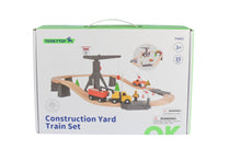 Load image into Gallery viewer, Wooden Construction Yard Train Set