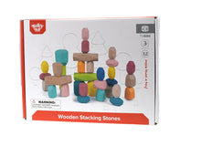 Load image into Gallery viewer, Wooden Stacking Stones / Pebbles: 32 Piece Set