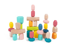 Load image into Gallery viewer, Wooden Stacking Stones / Pebbles: 32 Piece Set