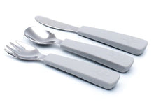 Load image into Gallery viewer, We Might be Tiny: Toddler Cutlery Set: Grey: On Sale was $39.00