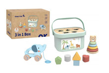 Load image into Gallery viewer, Forest Friends Wooden 3 in 1 Toy Box