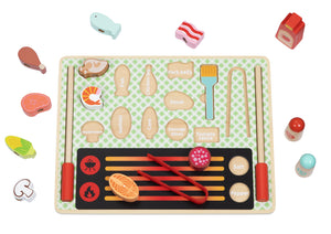 Wooden BBQ Grill Play Set