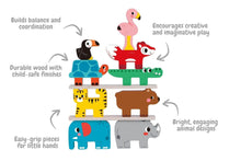 Load image into Gallery viewer, Tooky Toy: Wooden Stacking Blocks - Animals