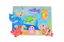 Load image into Gallery viewer, Wooden Chunky Puzzle: Sea Animals