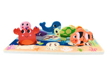 Load image into Gallery viewer, Wooden Chunky Puzzle: Sea Animals