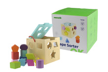 Load image into Gallery viewer, Tooky Toy Wooden Shape Sorter
