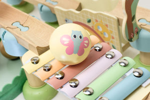 Forest Friends Wooden Ball Drop With Xylophone