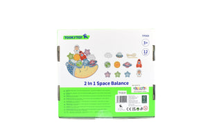 Wooden 2 in 1 Space Balance and Lacing Set