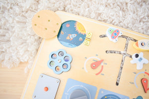 Wooden Activity Busy Board: Space