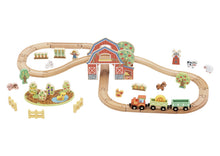 Load image into Gallery viewer, Tooky Toy Wooden Farm Train Set