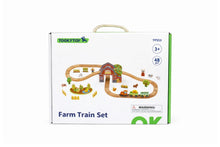 Load image into Gallery viewer, Tooky Toy Wooden Farm Train Set