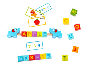 Wooden Learning Block Puzzle: Alphabet/Numbers
