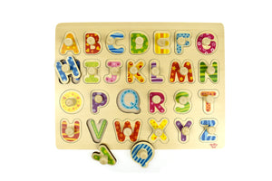 Wooden Alphabet Peg Puzzle
