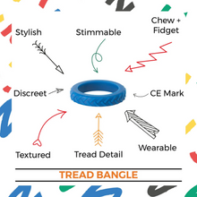 Load image into Gallery viewer, Chewigem Tread Bangle - Black (Large)