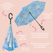 Load image into Gallery viewer, Annabel Trends Umbrella: Navy Stripe