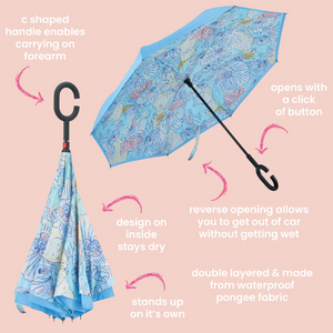 Annabel Trends Umbrella: Navy Stripe