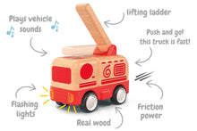Load image into Gallery viewer, Wooden Fire Engine Truck