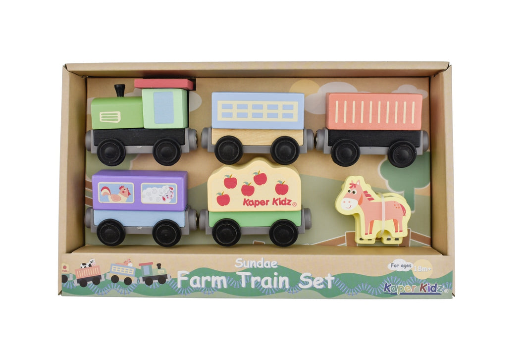 Wooden Sundae Farm Train Set