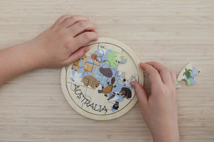Wooden 9 Piece Jigsaw Puzzle: Map of Australia