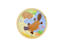 Load image into Gallery viewer, Wooden 9 Piece Jigsaw Puzzle: Platypus &amp; Wombat