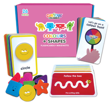 Load image into Gallery viewer, Curious Columbus Colours &amp; Shapes Flashcards &amp; Magnets