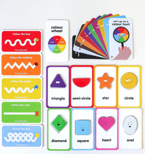 Load image into Gallery viewer, Curious Columbus Colours &amp; Shapes Flashcards &amp; Magnets