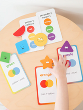 Load image into Gallery viewer, Curious Columbus Colours &amp; Shapes Flashcards &amp; Magnets