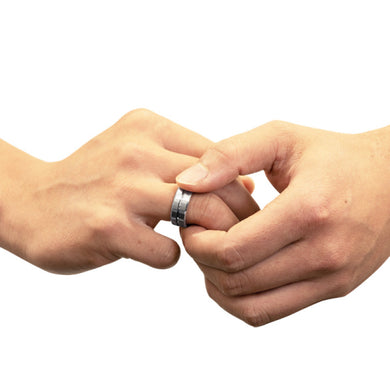 Fidget Fingers Metal Spinning Ring: One Size  (Size 10)