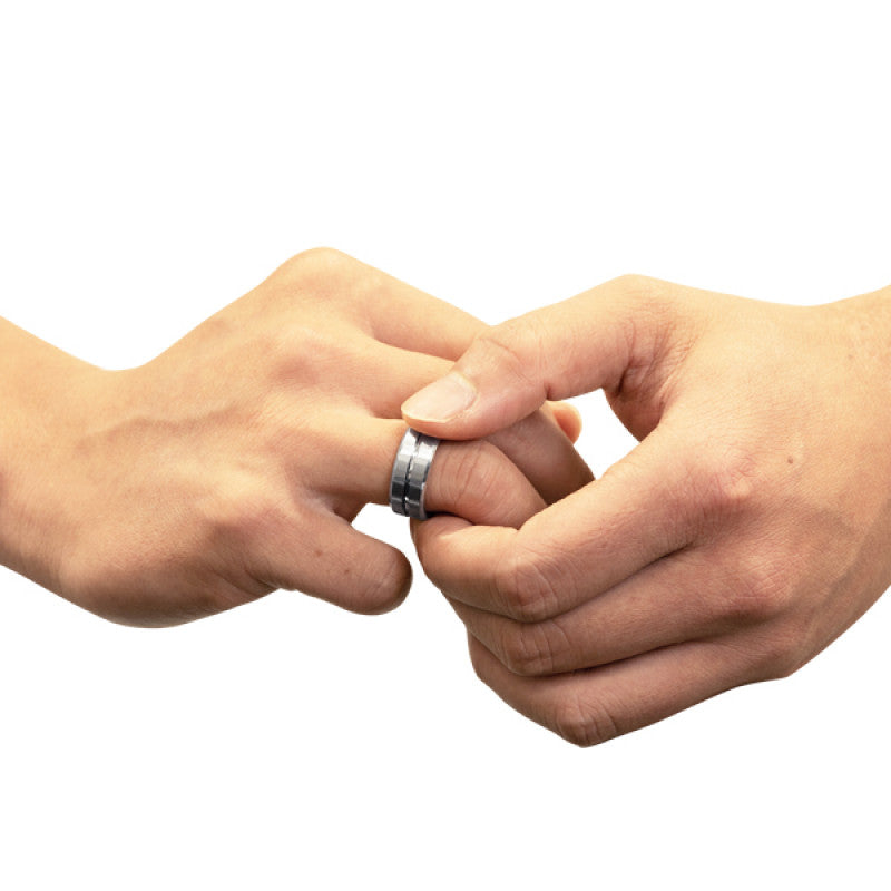 Fidget Fingers Metal Spinning Ring: One Size  (Size 10)