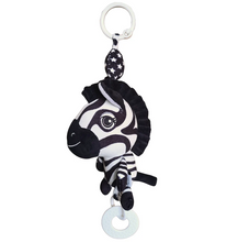 Load image into Gallery viewer, Young Wonderer Ziggy the Zebra: Black &amp; White Baby PramToy