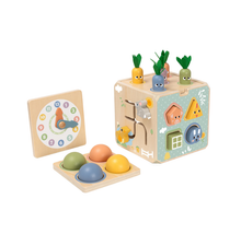 Load image into Gallery viewer, Wooden Sensory Activity Cube