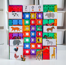 Load image into Gallery viewer, Learn &amp; Grow Toys: Magnetic Tile Toppers: Duo Animal Puzzle