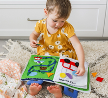 Load image into Gallery viewer, Curious Columbus: Fabric Activity Book - Away We Go: Pre-Order