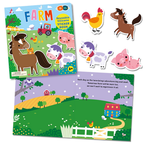 Silicone Sticker Book: Farm