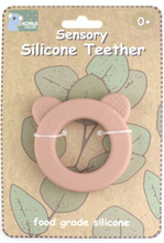 Load image into Gallery viewer, Sensory Silicone Teether: Bear Pink: On Sale was $12.95