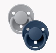 Load image into Gallery viewer, BIBS Pacifier Dummy De Lux One Size: Cloud/Steel Blue