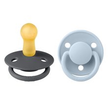Load image into Gallery viewer, BIBS Pacifier Dummy De Lux One Size: Iron / Baby Blue