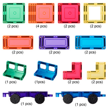 Load image into Gallery viewer, Learn &amp; Grow Toys: Magnetic Tiles: Car Expansion Pack (28 Piece)