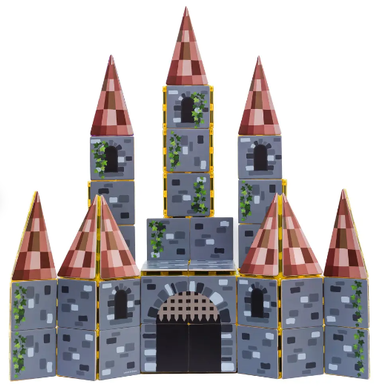 Learn & Grow Toys: Magnetic Tile Toppers: Castle Pack (40 Piece)