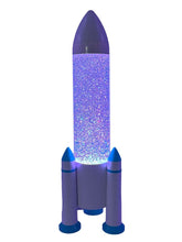 Load image into Gallery viewer, Rocket Colour Change Glitter Lamp