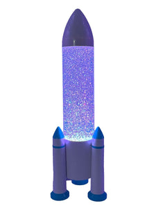 Rocket Colour Change Glitter Lamp