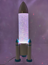 Load image into Gallery viewer, Rocket Colour Change Glitter Lamp