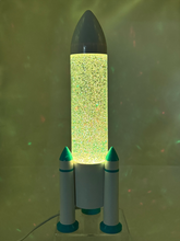 Load image into Gallery viewer, Rocket Colour Change Glitter Lamp
