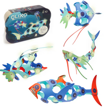 Load image into Gallery viewer, Clixo Magnetic Play - Ocean Creatures (Glow in the Dark)