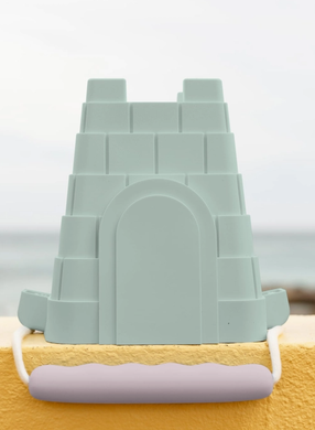 Coast Kids: Clovelly Castle Beach Bucket: Mint with Lilac Handle